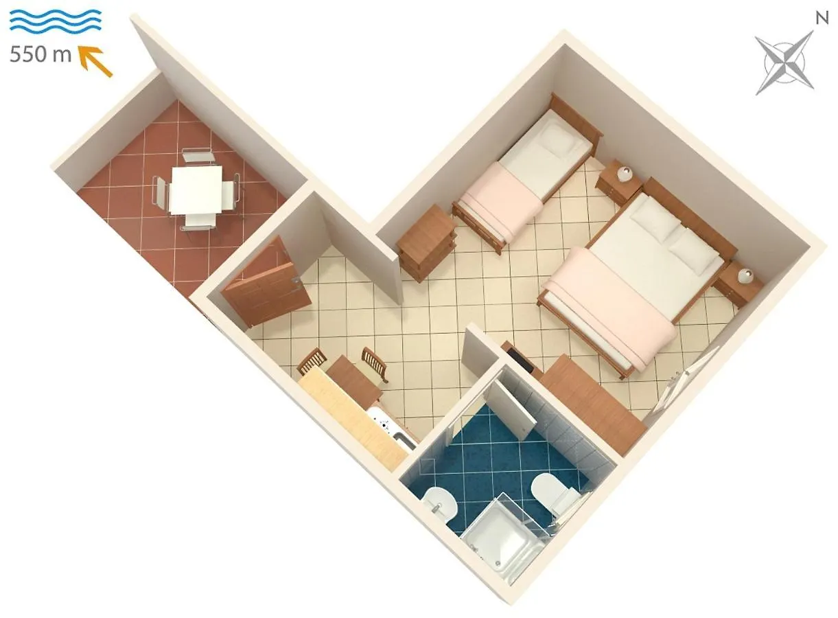 Apartment Studio Novigrad 2536B